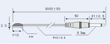 AMWEI 402生物醫(yī)療NTC熱敏電阻溫度探頭工程圖